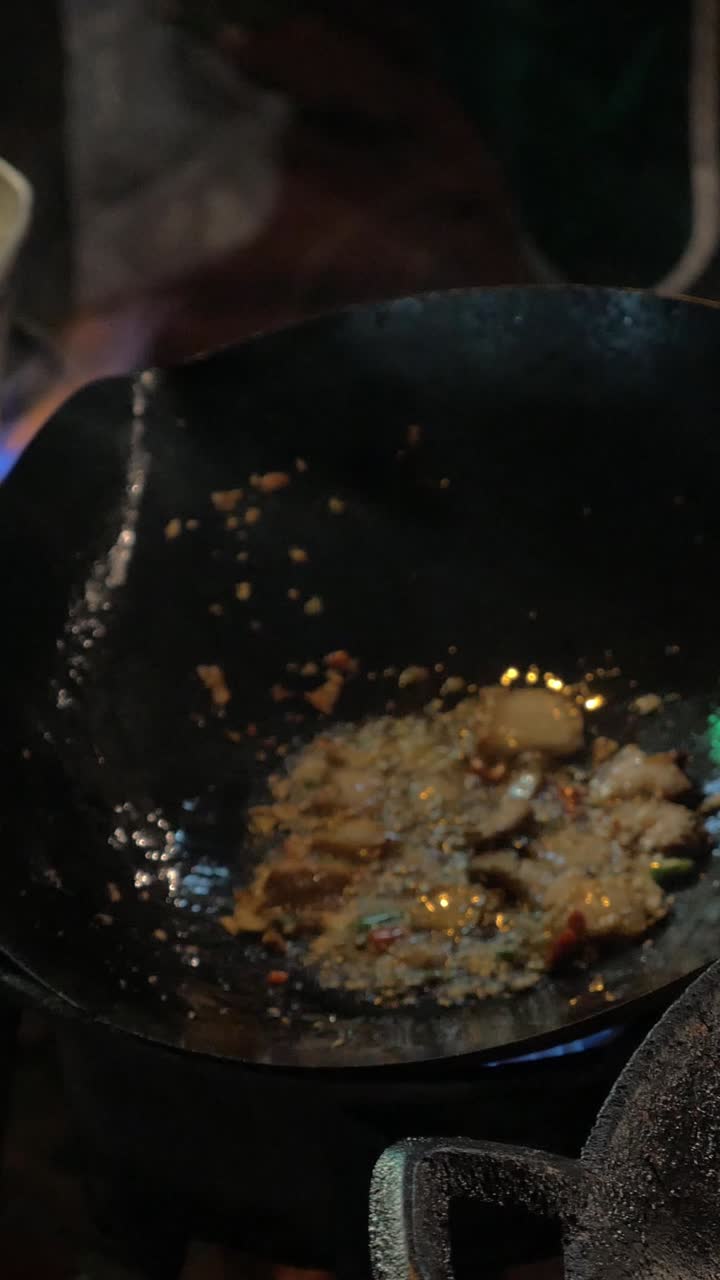 Chef Cooking Food in Woks with Deep Frying and Stir-Frying