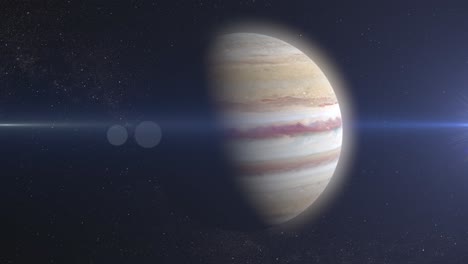 jupiter in the vastness of space