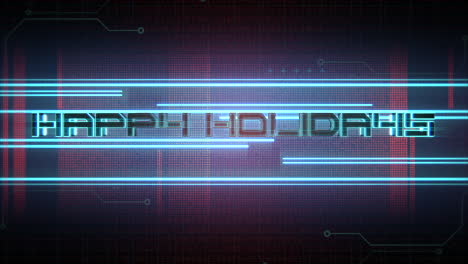 Happy-Holidays-with-cyberpunk-display-and-matrix-code