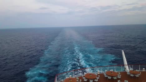 looking from the back of a massive cruiseship