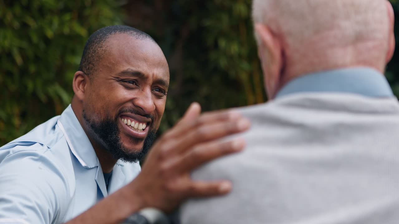 Caregiver supporting a senior patient