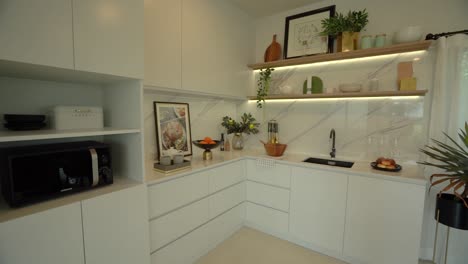 clean and tidy white kitchen interior design