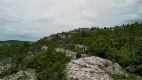 aerial ascent of willisville lookout trail, whitefish falls, ontario