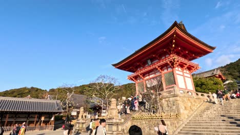 visitors exploring a historic japanese shrine