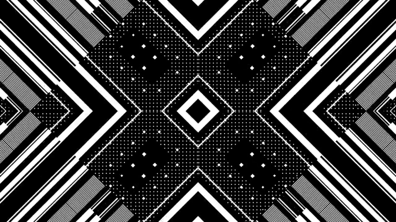 Abstract Black and White Geometric Pattern Animation