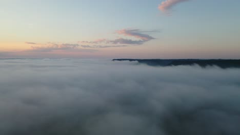 misty mountain sunrise