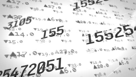 Animation-of-numbers-and-financial-data-on-white-background