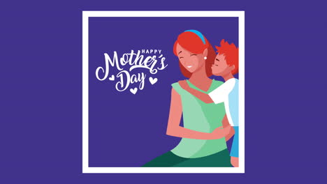 happy mothers day lettering with