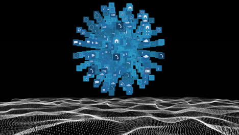 icone internet a forma di sfera