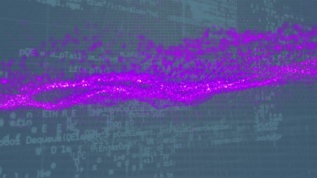 Animation of data processing over spots