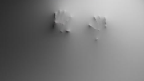 a scary silhouette of a woman appears from the white wall