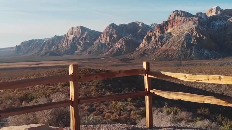 Overlook mountain view at Red Rock Canyon near Las Vegas Nevada