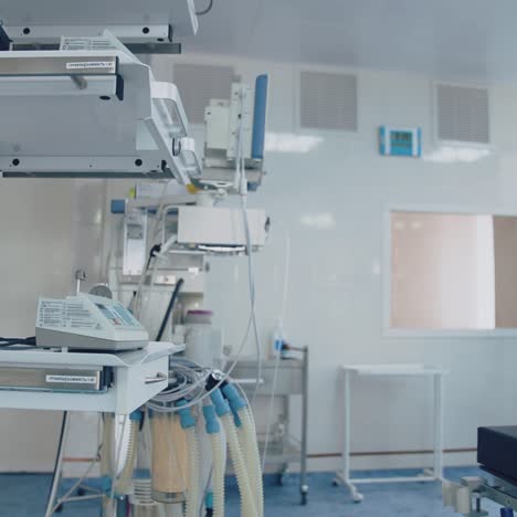 interior of clinic with professional equipment. equipment and medical devices in the operating room