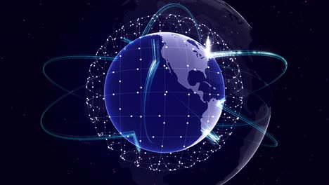 earth, connection network concept, loop