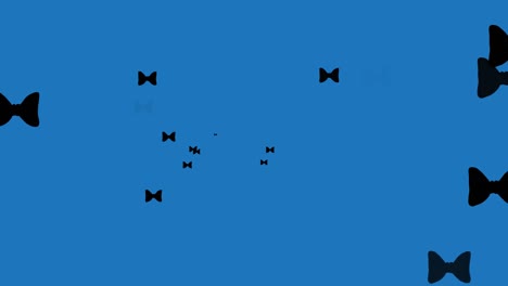 animación de pajaritas flotando sobre un fondo azul