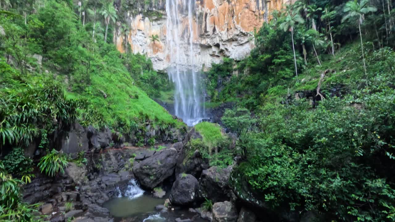 una cascada serena en medio de la vegetación exuberante