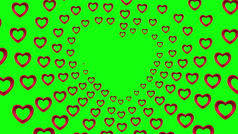 Vector-Del-Día-De-San-Valentín-Con-Patrón-De-Corazón-Sobre-Fondo-Verde