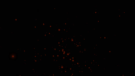 chispas rojas sobre un fondo negro