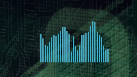 animación de gráficos y procesamiento de datos en la sala del servidor