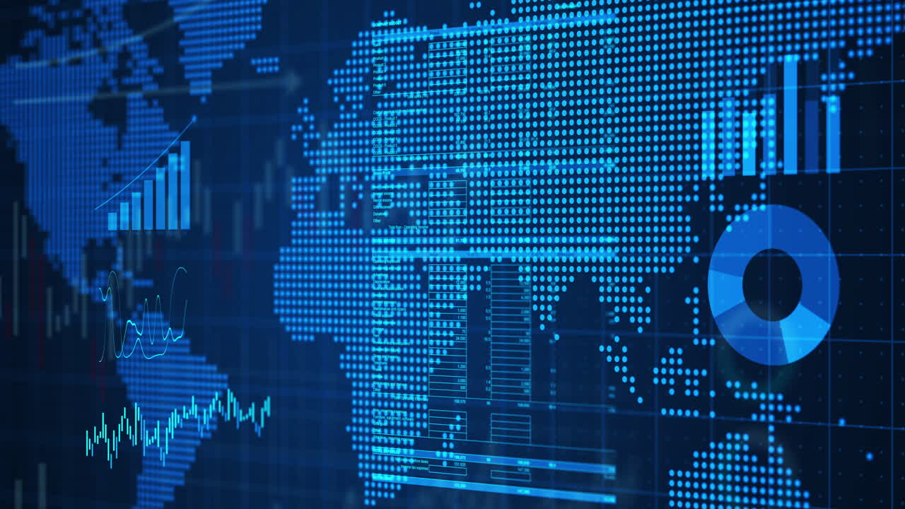Data Visualization of World Map and Financial Charts