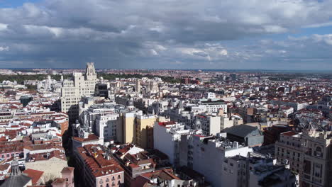 panoramic aerial view of madrid, capital and largest city of spain.