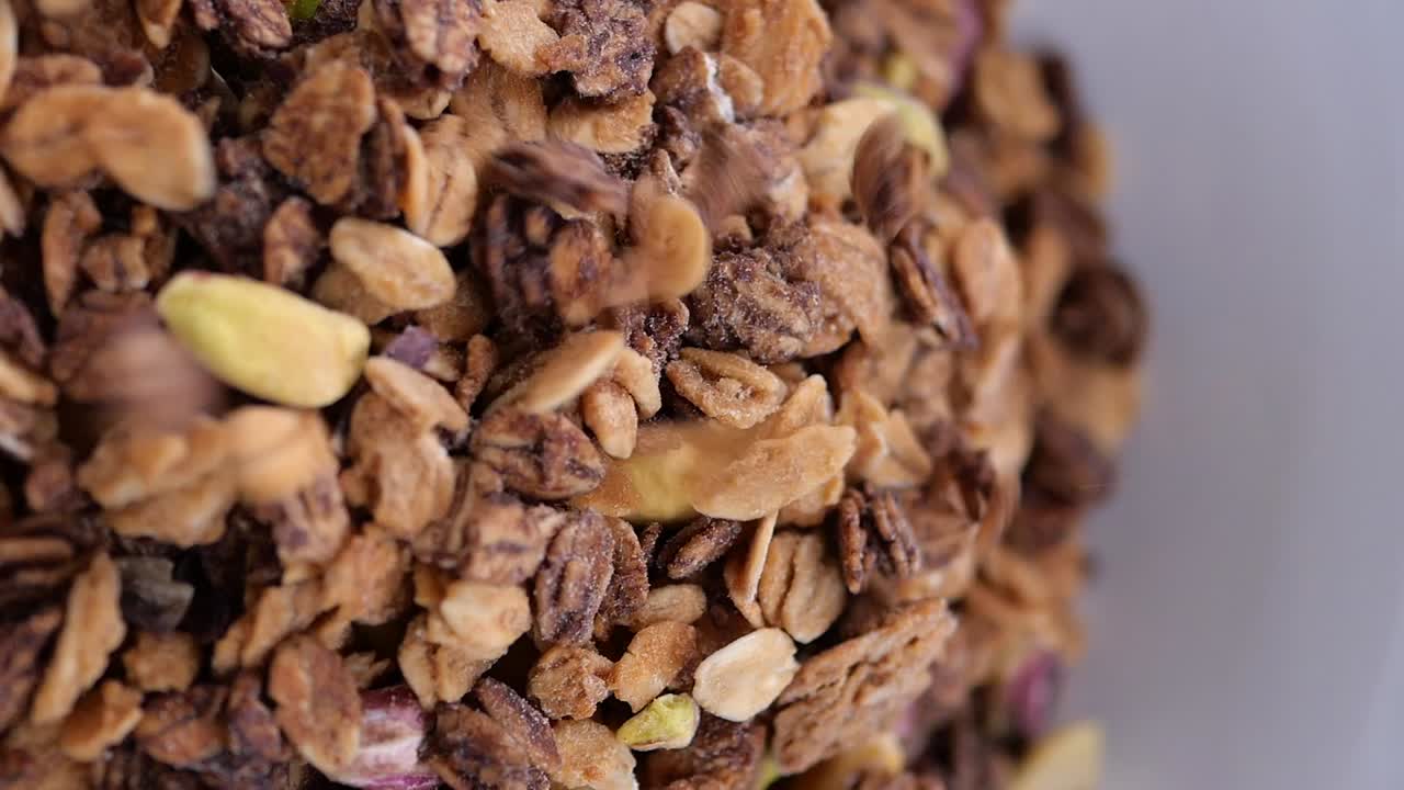 Primo piano di granola