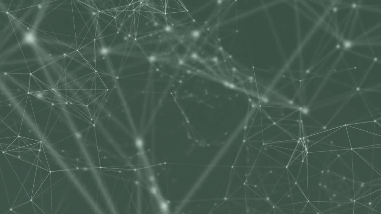 Digital animation of network of connections spinning against grey background