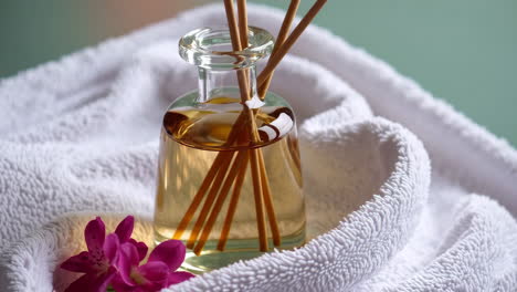 relaxing aroma diffuser with flower