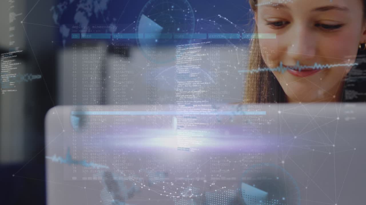 animación del procesamiento de datos en diversos estudiantes usando computadora