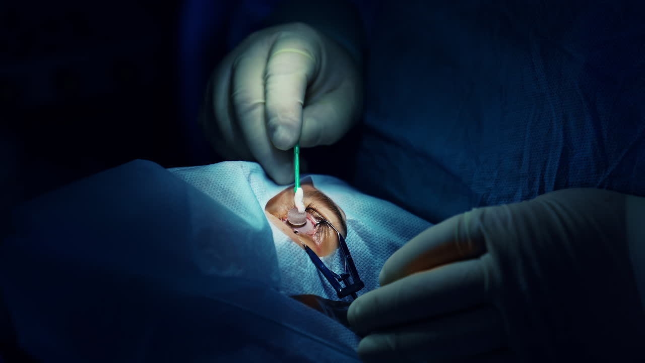 Ophtalmology eye correction technology. Modern laser medical correction.