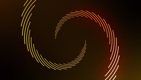 animation of yellow light trail spinning in hypnotic motion