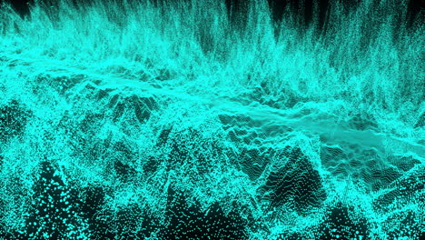 animation of blue waves on black background