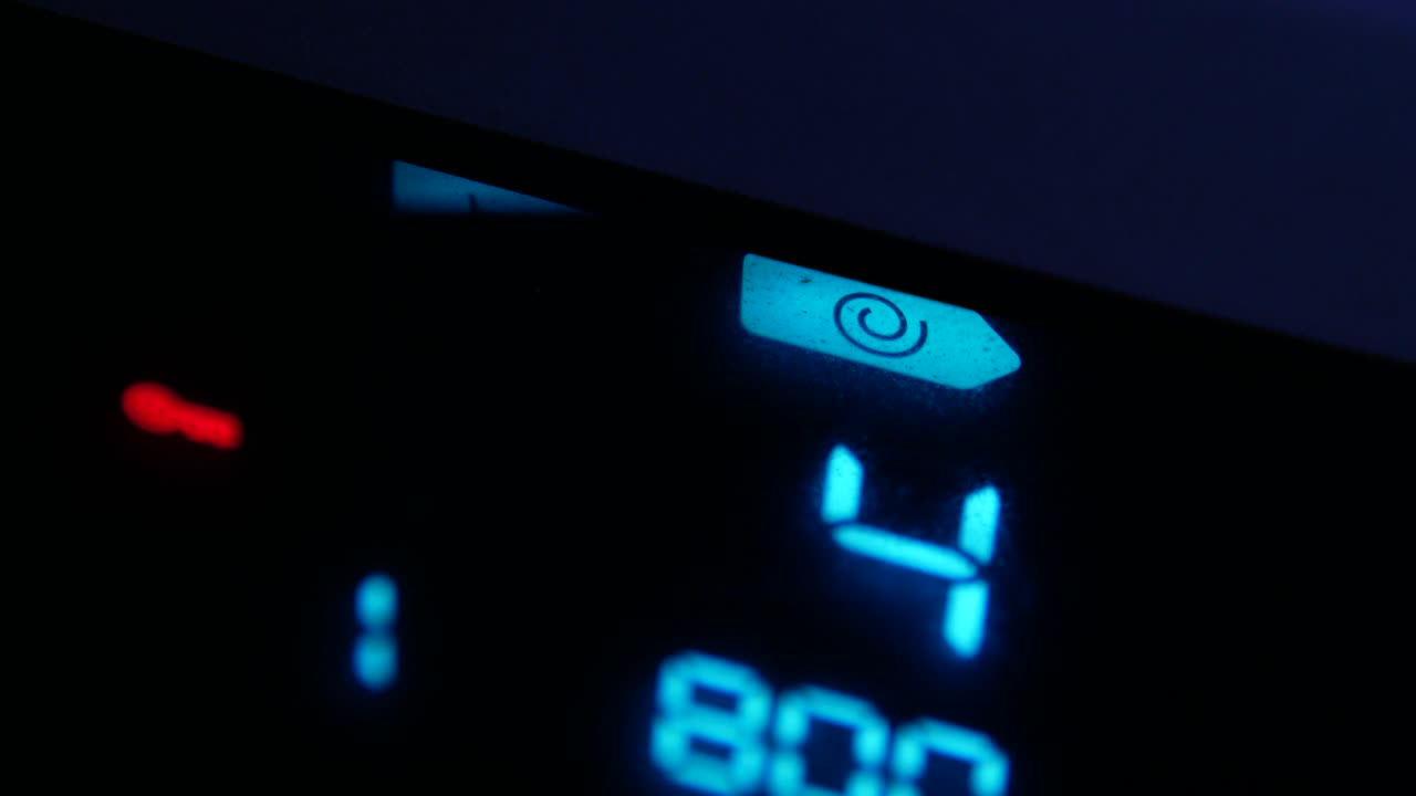 세탁기 컨트롤 패널 클로즈업