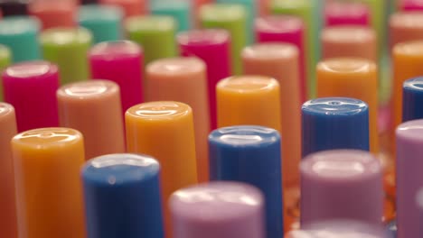 colorful cosmetic bottles