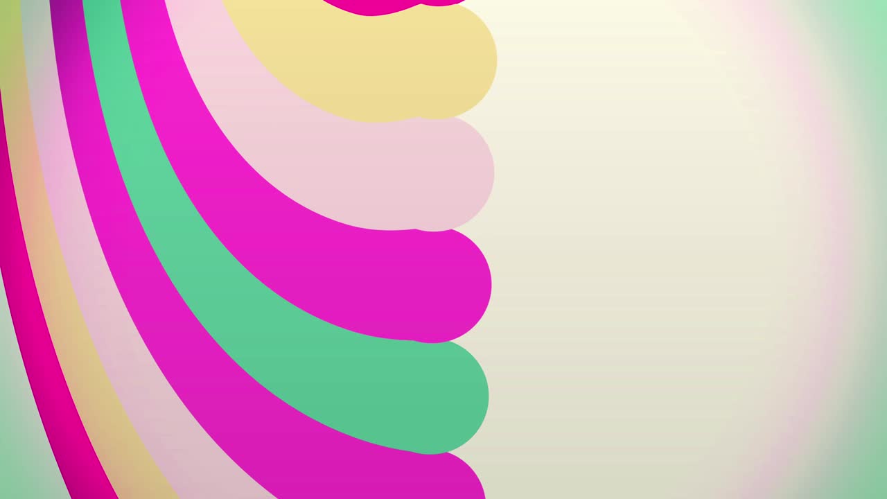 curvas de pintura coloridas girando con un espectro de colores vibrantes, bucle sin costuras