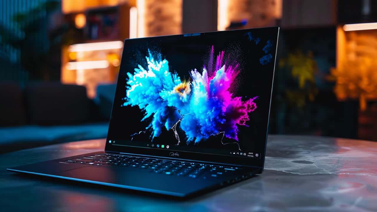 Stylish Laptop on a Table