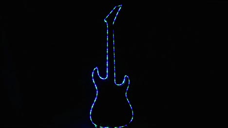 electric guitar shape with multicolored led's changing slowly