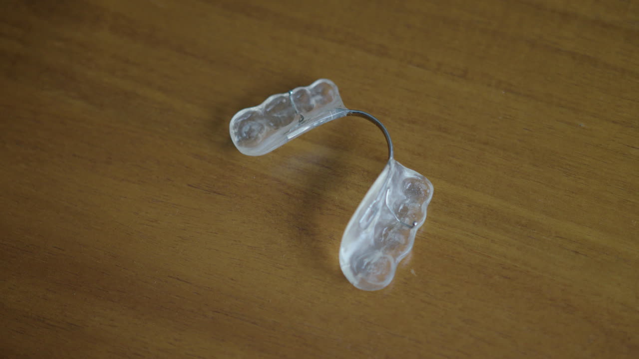 Close Up of a Wired Mouth Guard