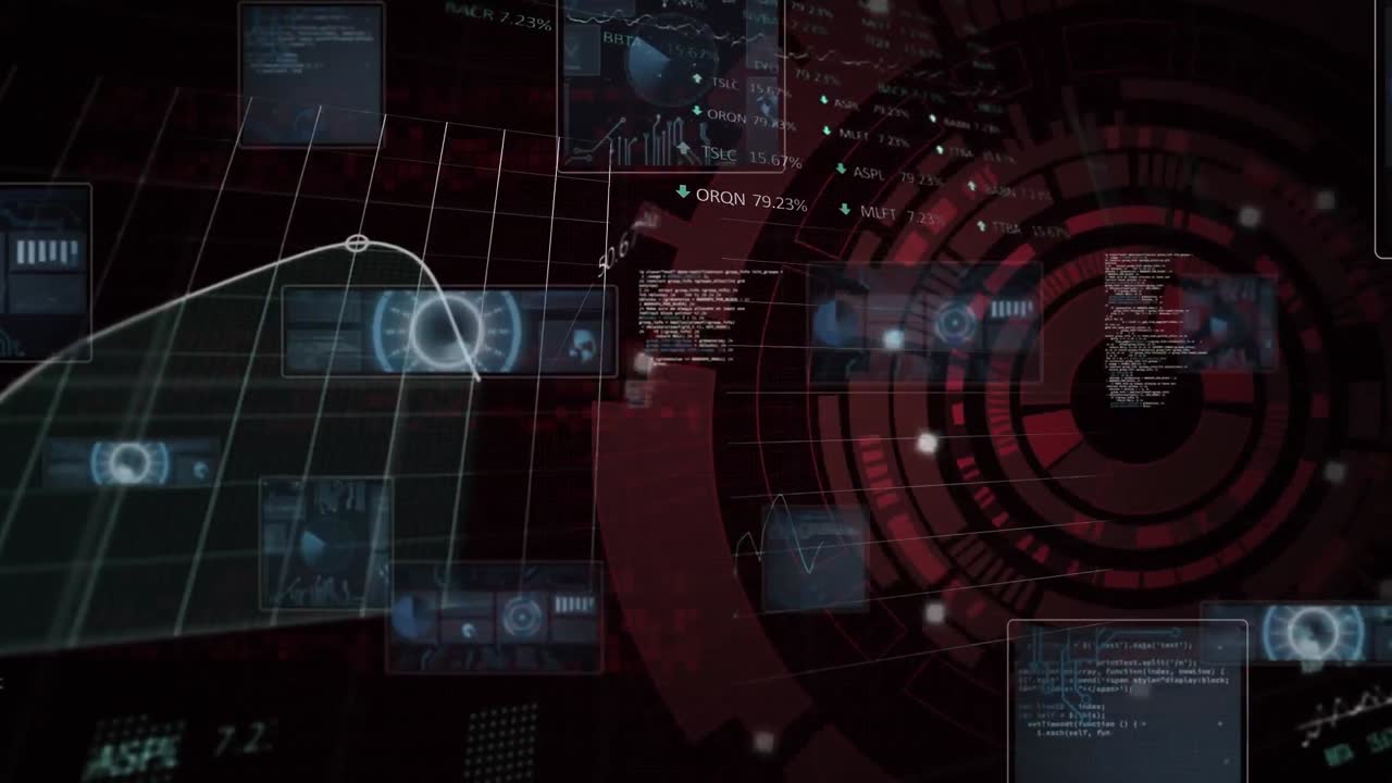 Animation of data processing over scope scanning