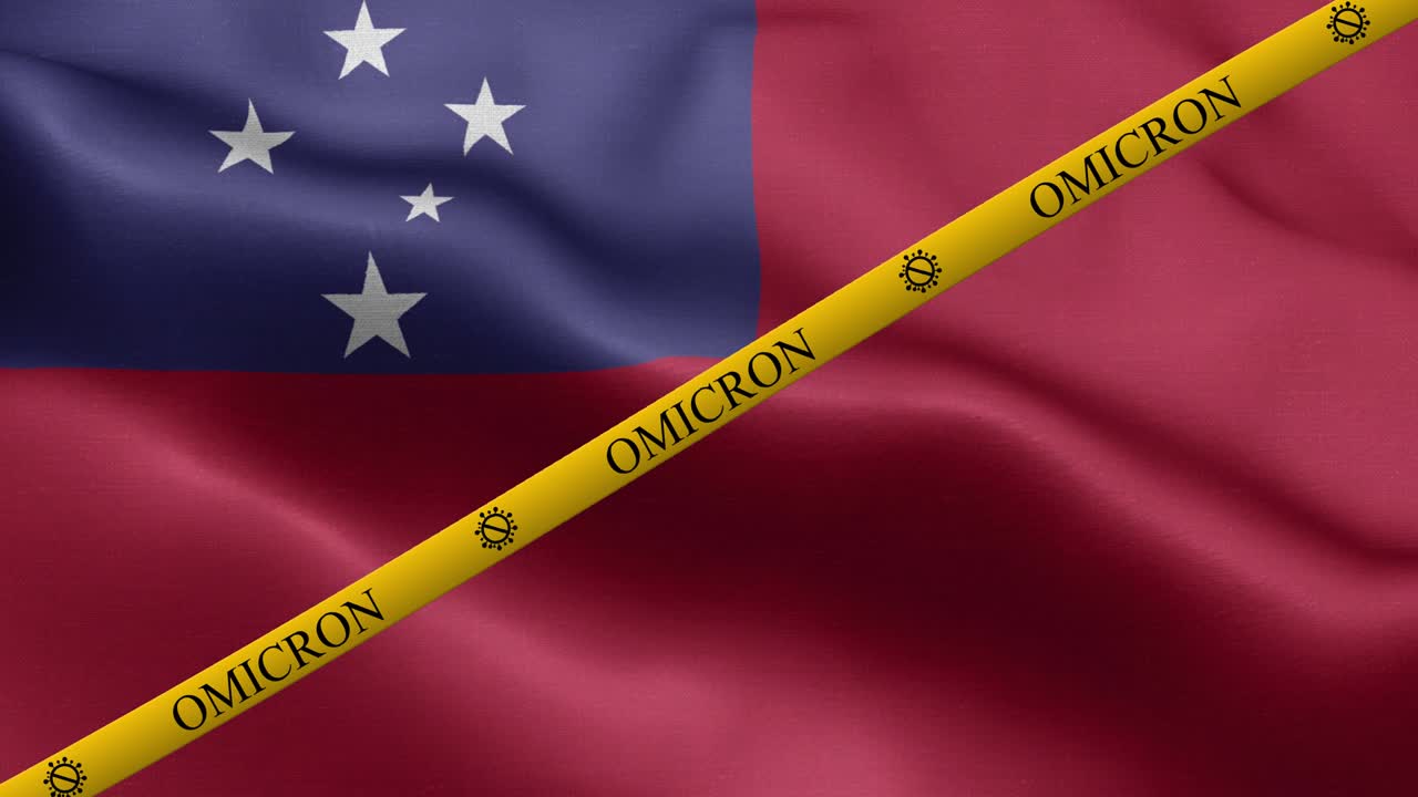 오미크론 변종과 사모아 발의 금지 줄무 - 사모아의 발