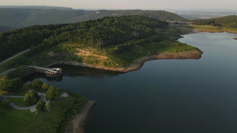 raccoon reservior, pumped storage facility near chattanooga, tennessee, aerial view