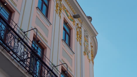 decorated facade of a building in the old town of split