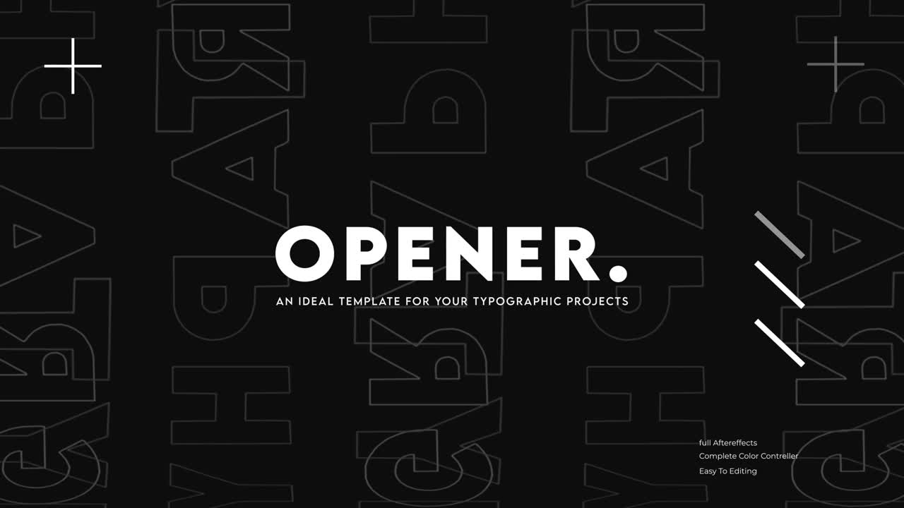 Typographic Design Templates and Openers