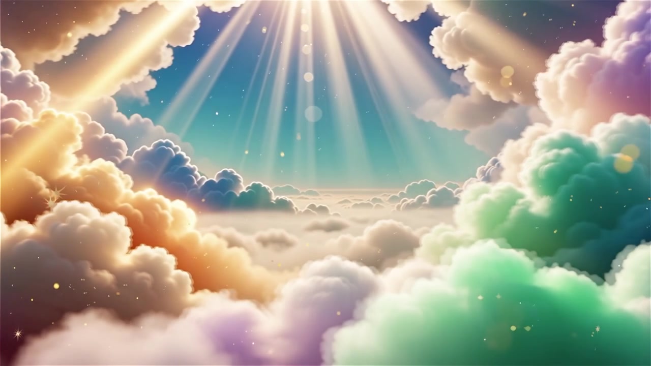 Christian Heavenly Light Worship Background