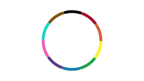 rotating circular frame with pride colours