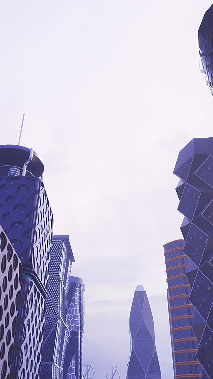 Futuristic Cityscape with Modern Skyscrapers