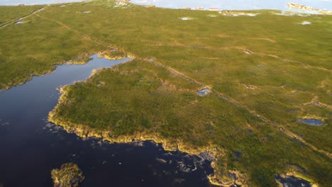 Lago-Titicaca-Completamente-Crecido-Con-Juncos-E-Islas-Flotantes-En-El-Fondo