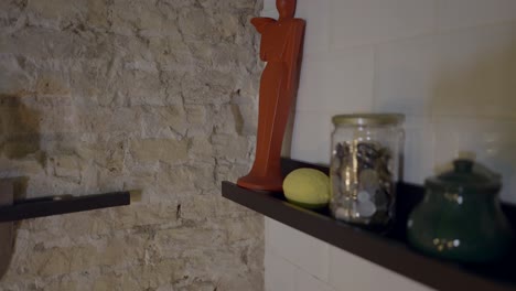 rustic kitchen shelf decor