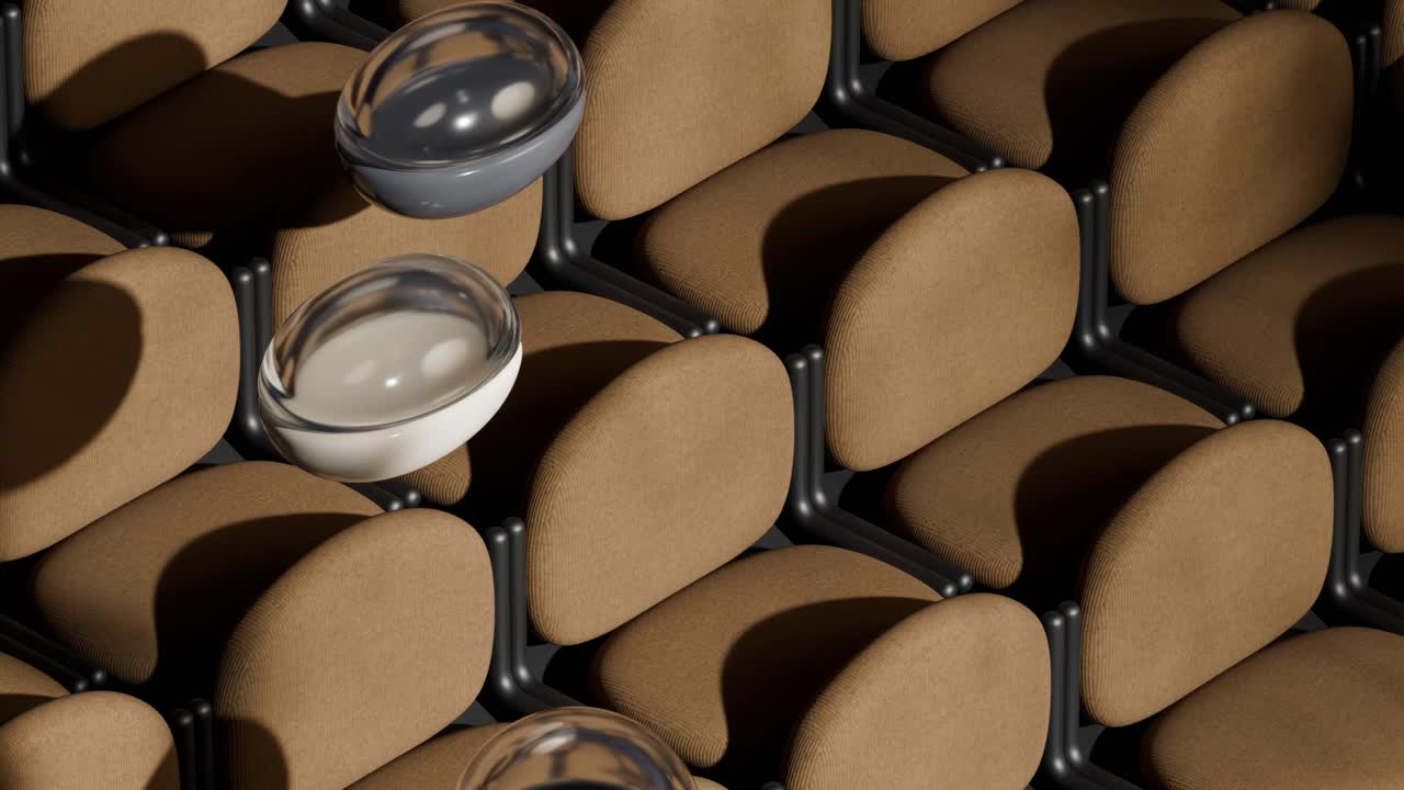 구체를 가진 추상적인 기하학적 패턴