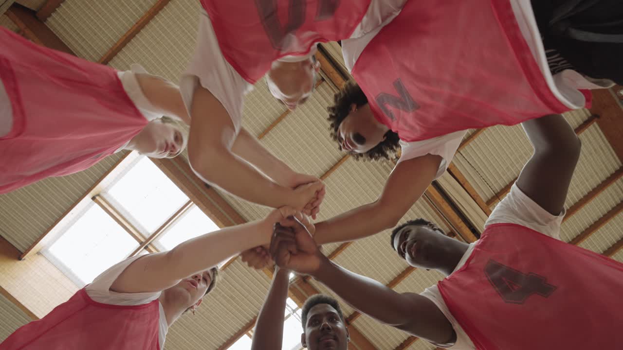 Basketball Team Huddle